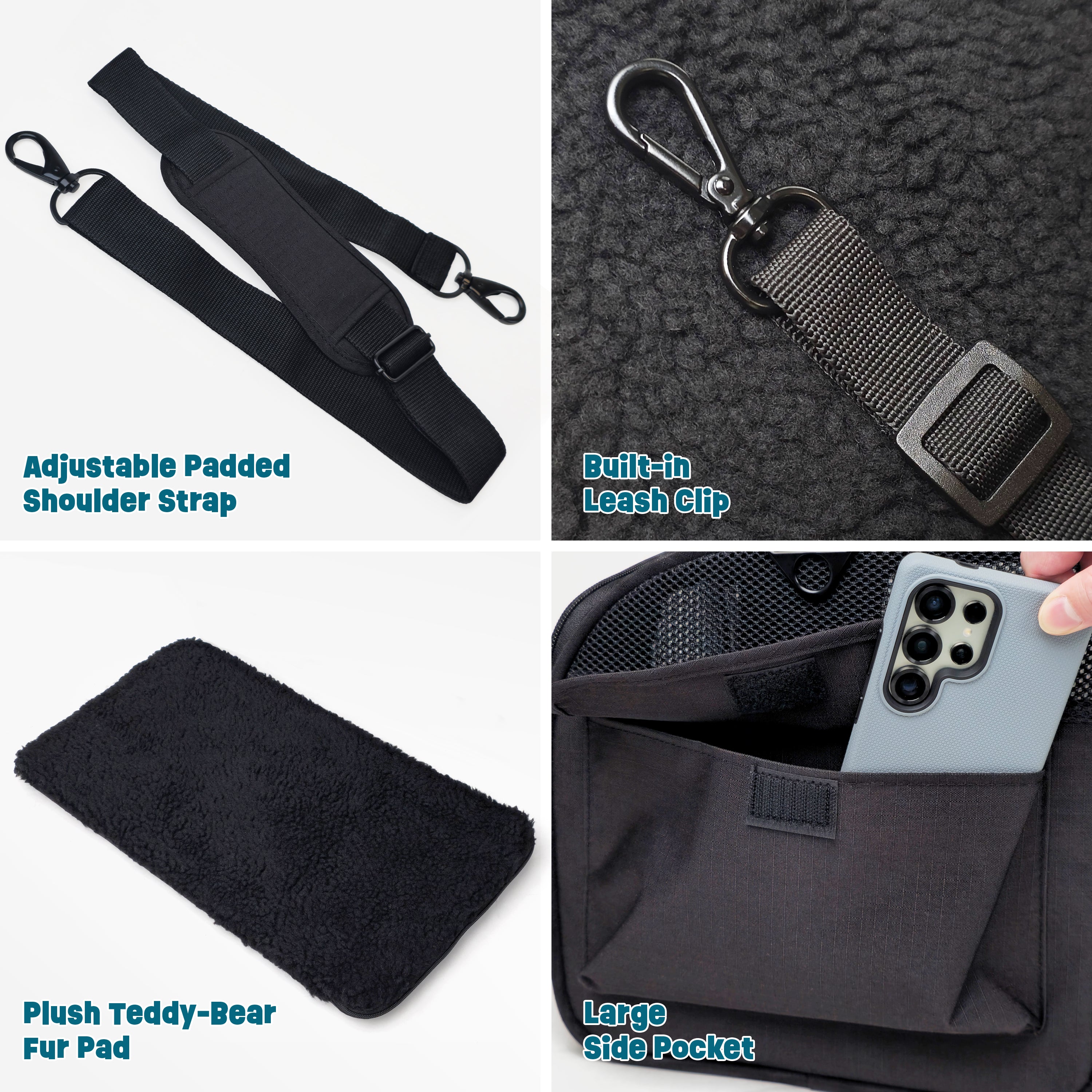 Airline-Compliant Expandable Pet Carrier - BLACK