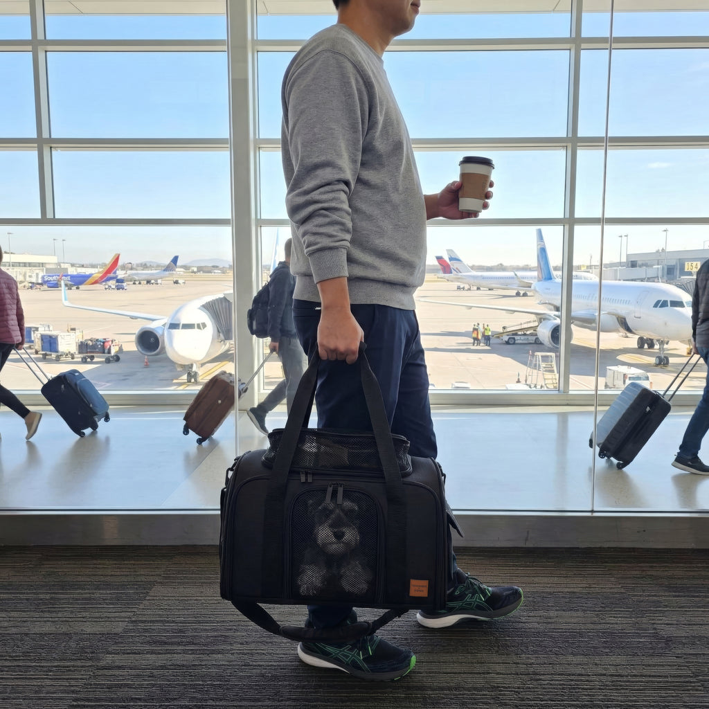 Airline-Compliant Expandable Pet Carrier - BLACK
