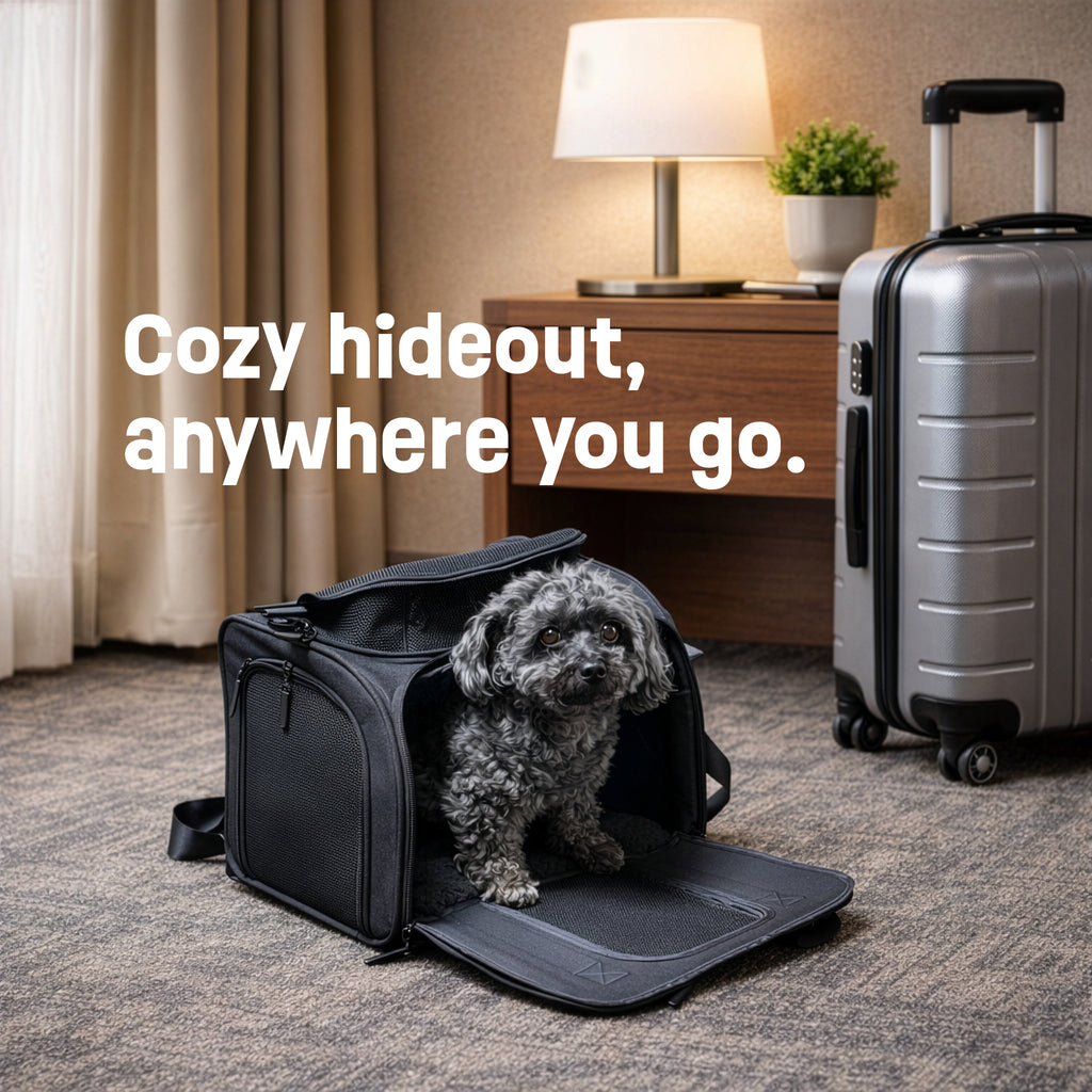 Airline-Compliant Expandable Pet Carrier - MOSS GREEN