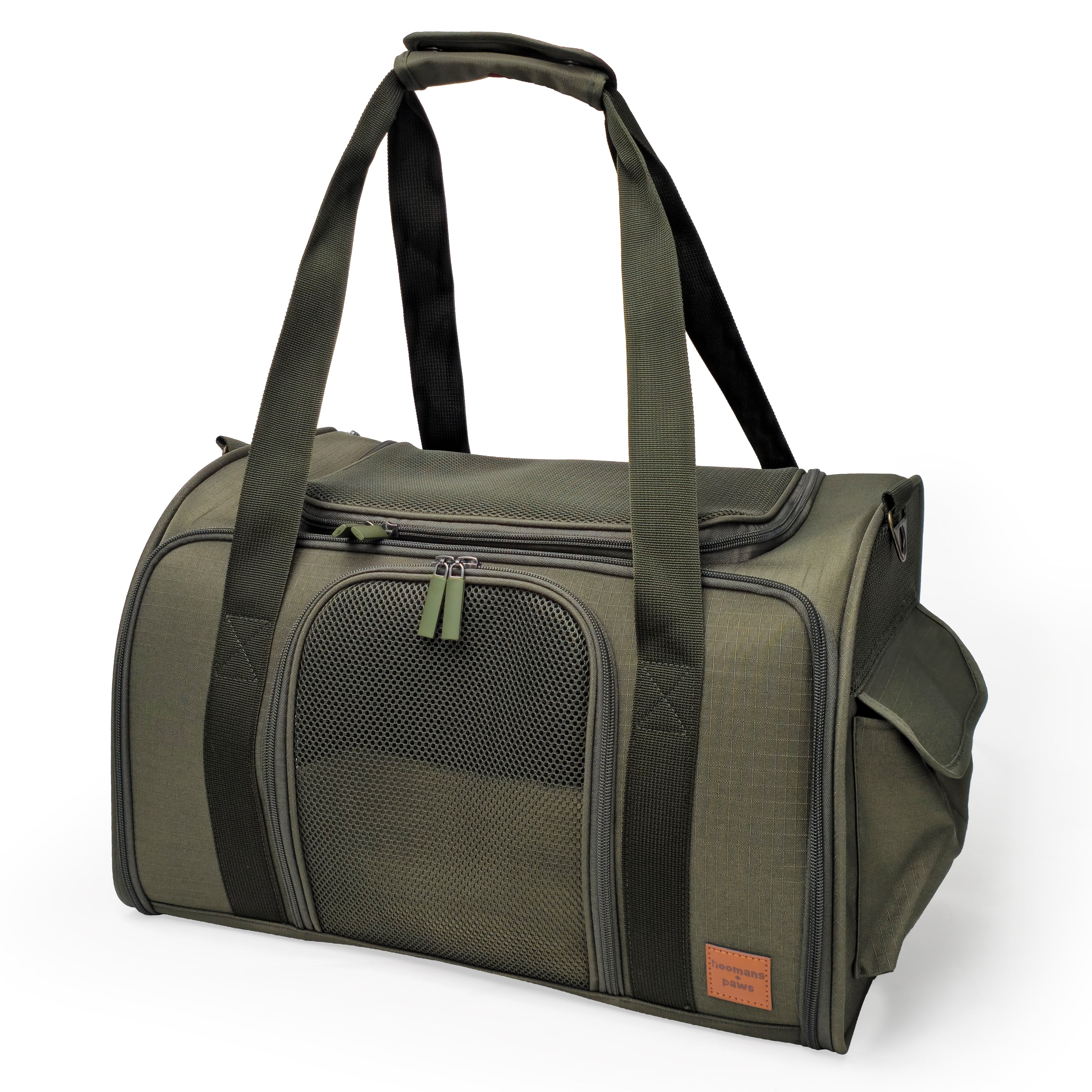 Airline-Compliant Expandable Pet Carrier - MOSS GREEN