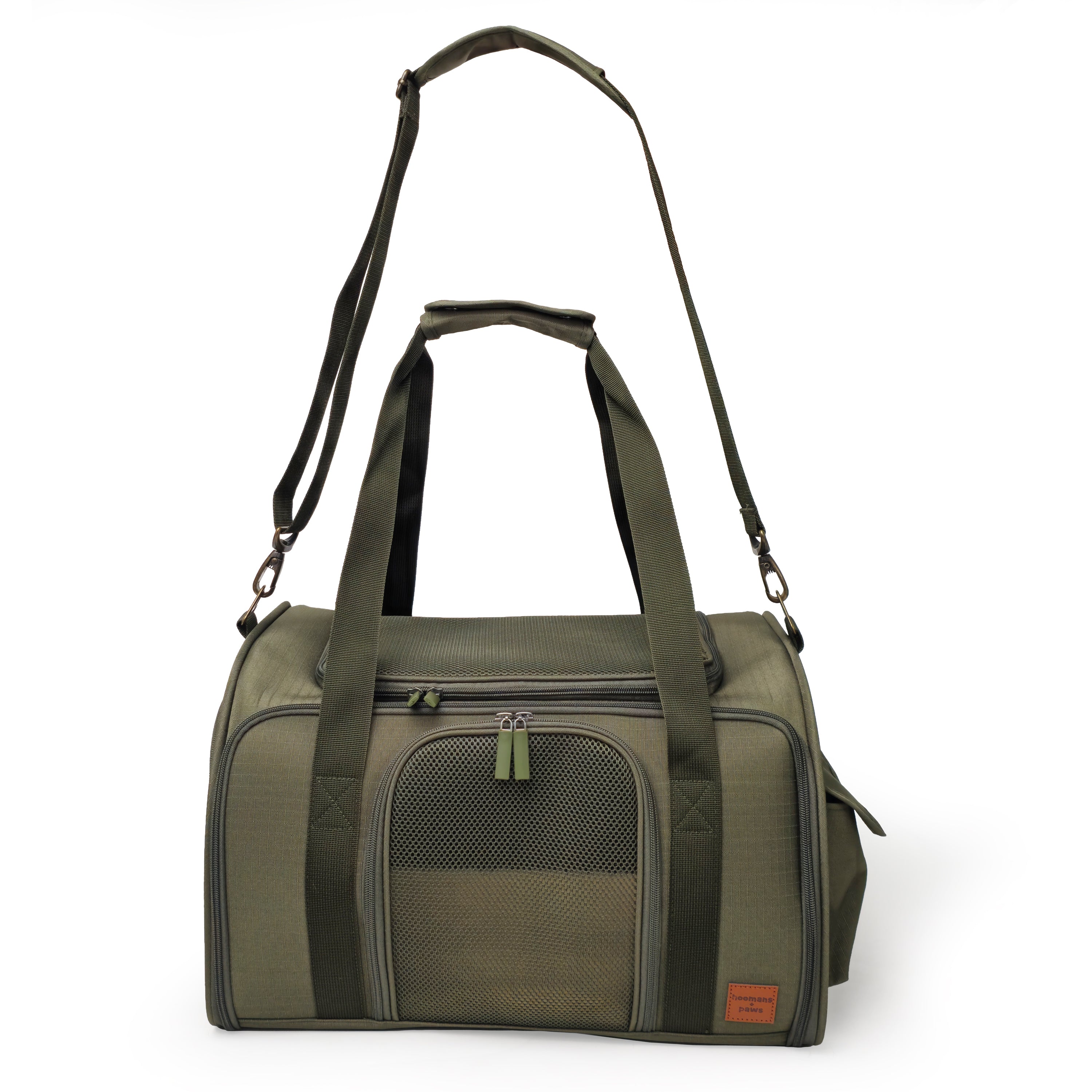 Airline-Compliant Expandable Pet Carrier - MOSS GREEN