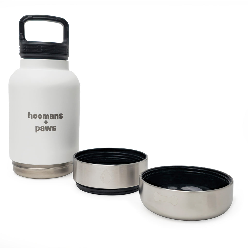 3-in-1 Travel Water Bottle - WHITE