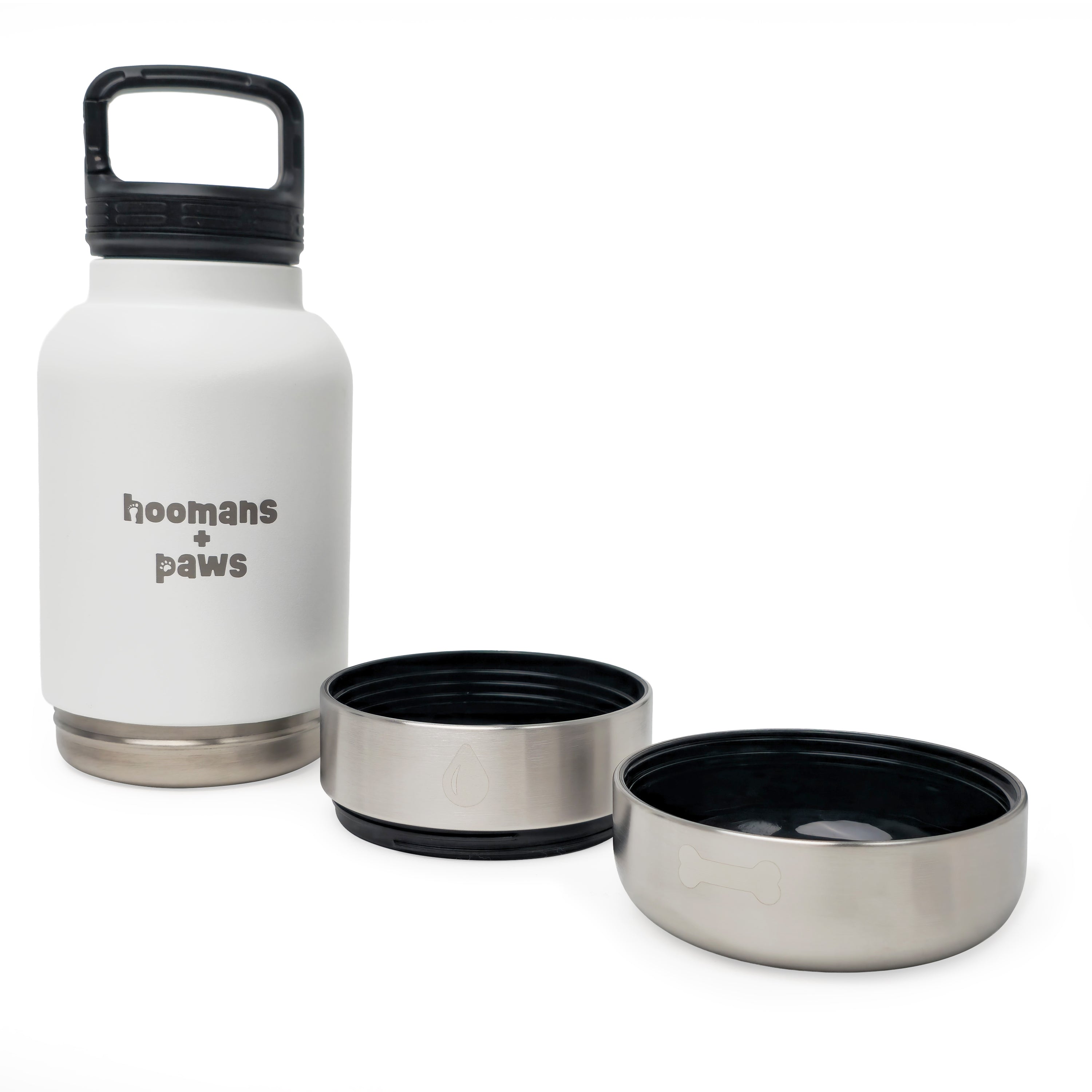 3-in-1 Travel Water Bottle - WHITE